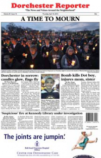Dorchester Reporter cover— April 18, 2013: Edition won top award for spot news for weekly paper.
